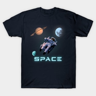 space man having fun. sci fi T-Shirt